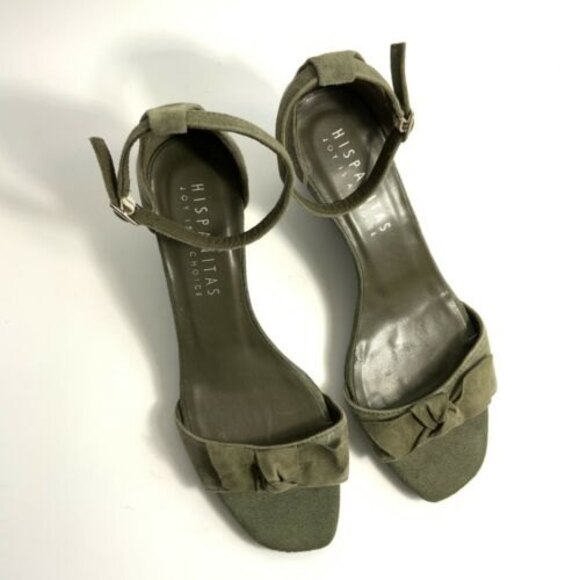 Hispanitas Sandals Women Size 38 US 7.5M Green Ankle Strap Open-toe - Picture 5 of 11